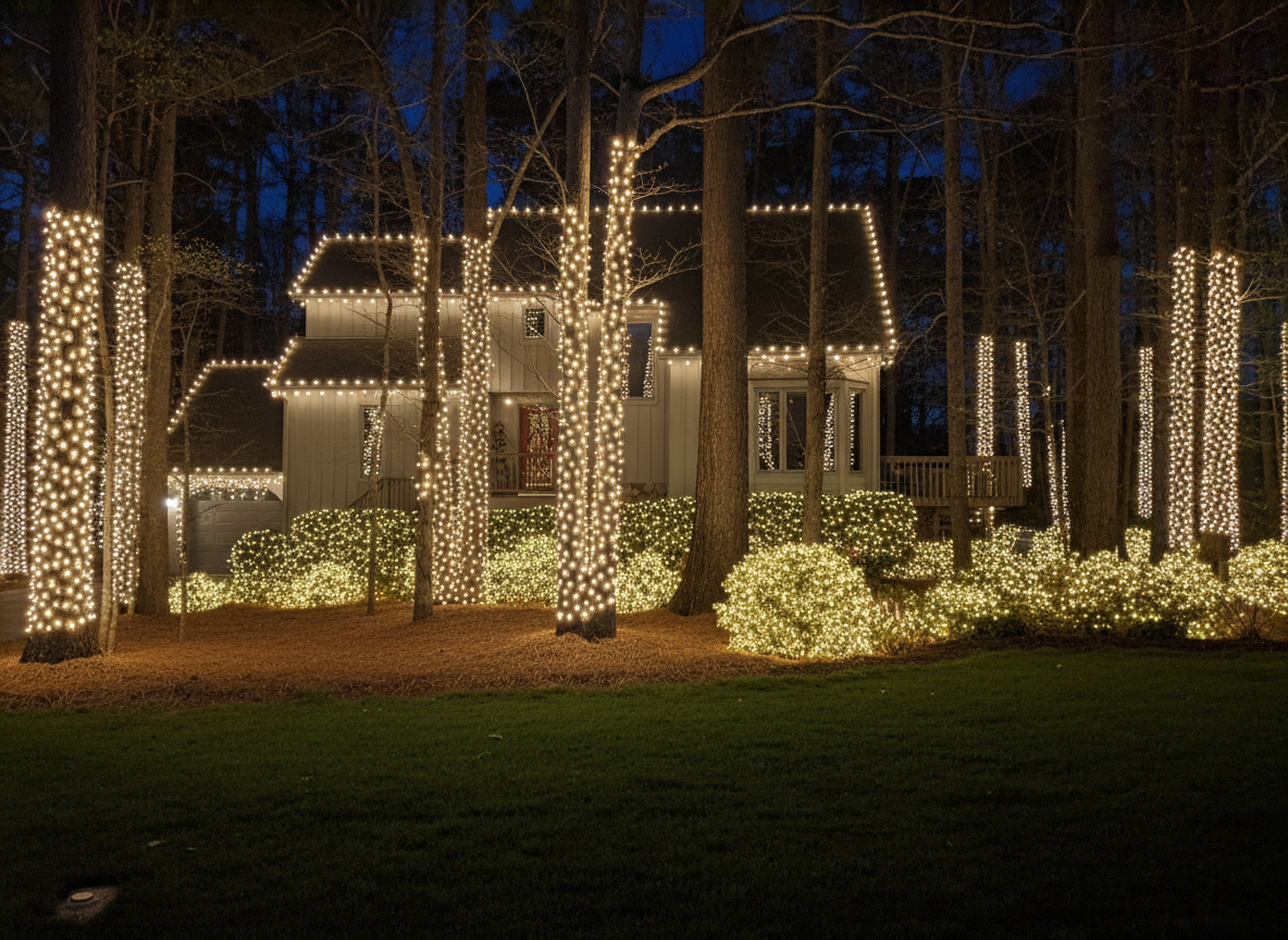 After holiday lighting