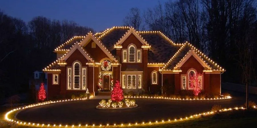 Full home holiday display example