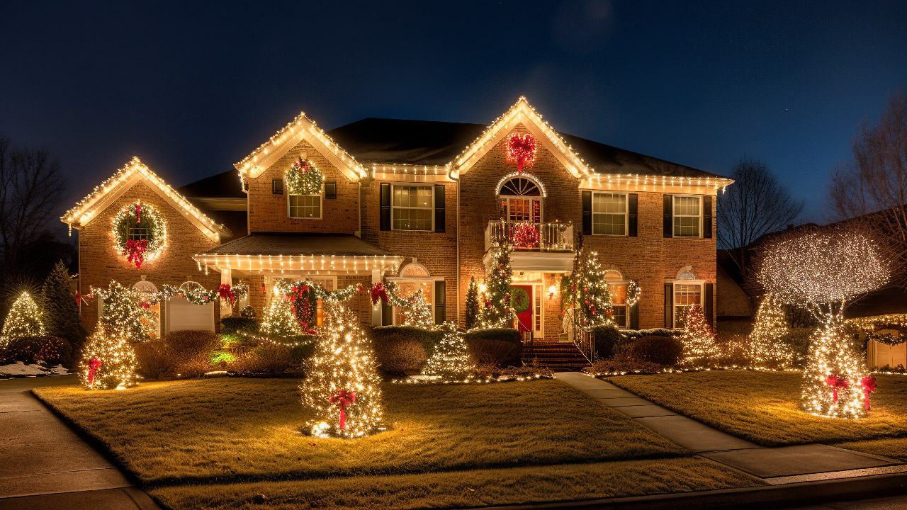 Modern holiday lighting design example